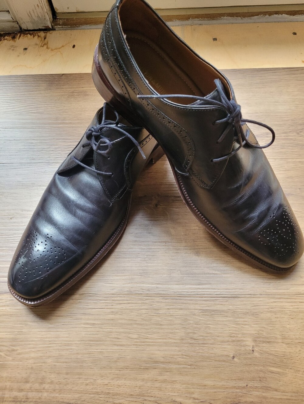 Johnston Abd Murphy Boydstun Medellion Durby Shoes Sz 12 Vguc